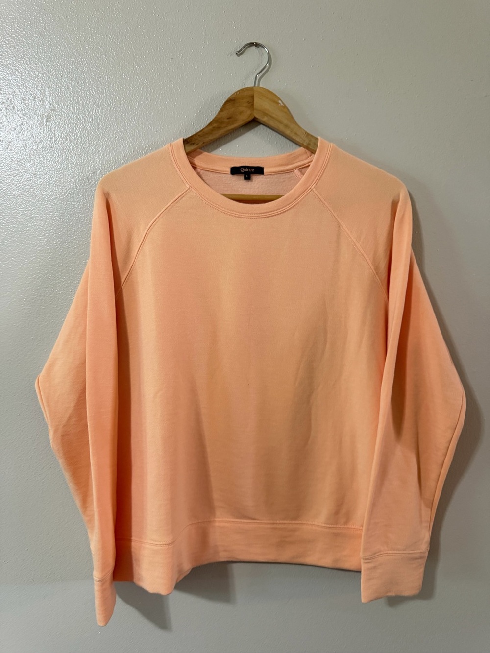 Quince‎ | Supersoft Fleece Crew in Sunset Orange